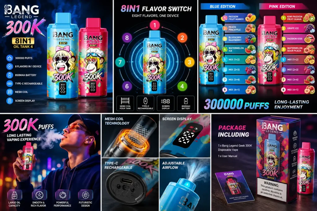 Bang Legend Geek 300K: A 8 az 1-ben eldobható e-cigaretta, ami most a legmenőbb a magyar piacon?