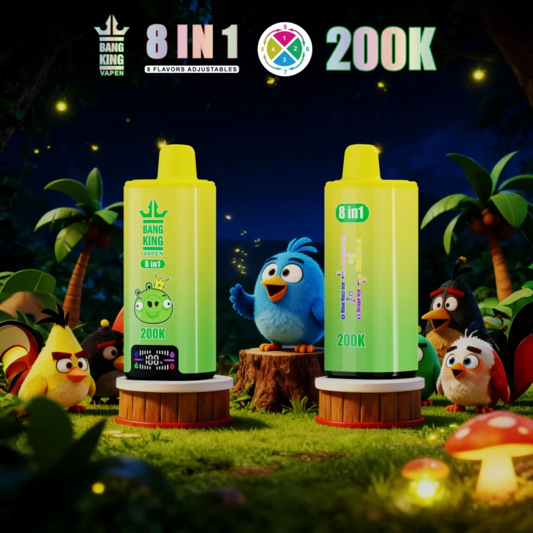 A Bang King 200K 8 az 1-ben ízű, Angry Birds ihlette dizájnt kínál