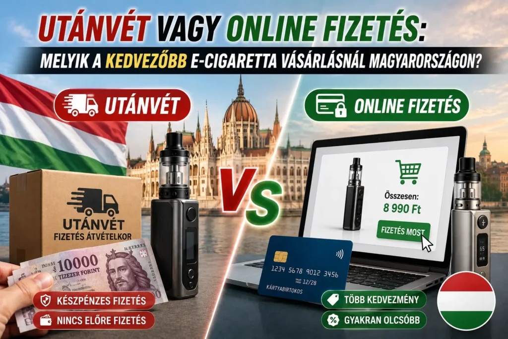 Utánvétes fizetés vs. Online fizetés: Melyik éri meg jobban Magyarországon elektronikus cigarettát venni?