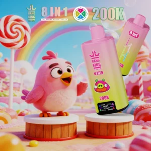 A Bang King 200K 8 az 1-ben ízű, Angry Birds ihlette dizájnt kínál
