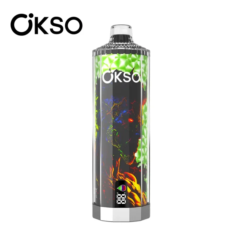 OKSO Shisha Hookah Mega 50k Eldobható E-cigaretta 50000 Fújás Triple Mesh Tekerccsel