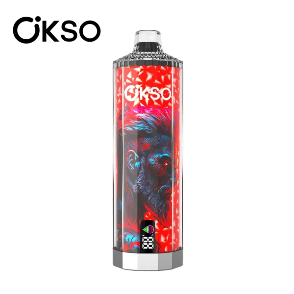 OKSO Shisha Hookah Mega 50k Eldobható E-cigaretta 50000 Fújás Triple Mesh Tekerccsel