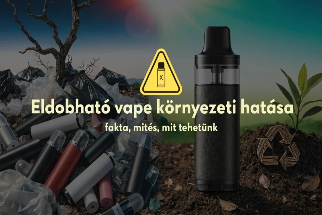 Eldobható vape környezeti hatása – szemétlerakóban heverő készülékek, akkumulátor, műanyag hulladék