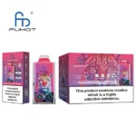Fumot Leopard 40000 Blueberry Cherry Cranberry: triple berry blend, 40000 puffs, 700mAh Type-C, dual mesh coil, digital display, 0-5% nicotine.