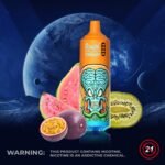 Puff Randm Tornado 9000 Peach Lemonade rechargeable disposable vape