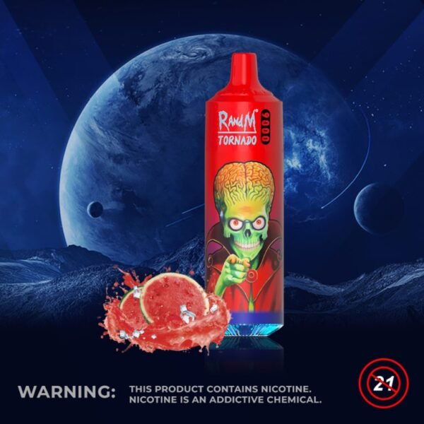 Puff Randm Tornado 9000 Peach Lemonade rechargeable disposable vape
