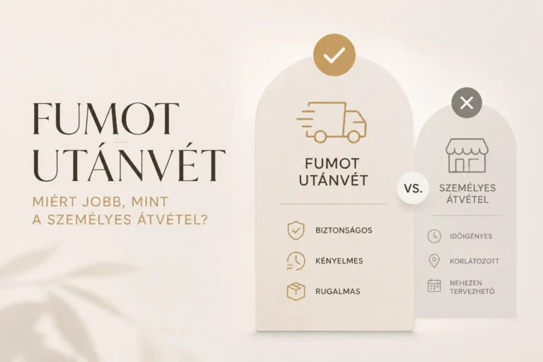 Fumot utánvét előnyök – összehasonlítás a személyes átvétellel