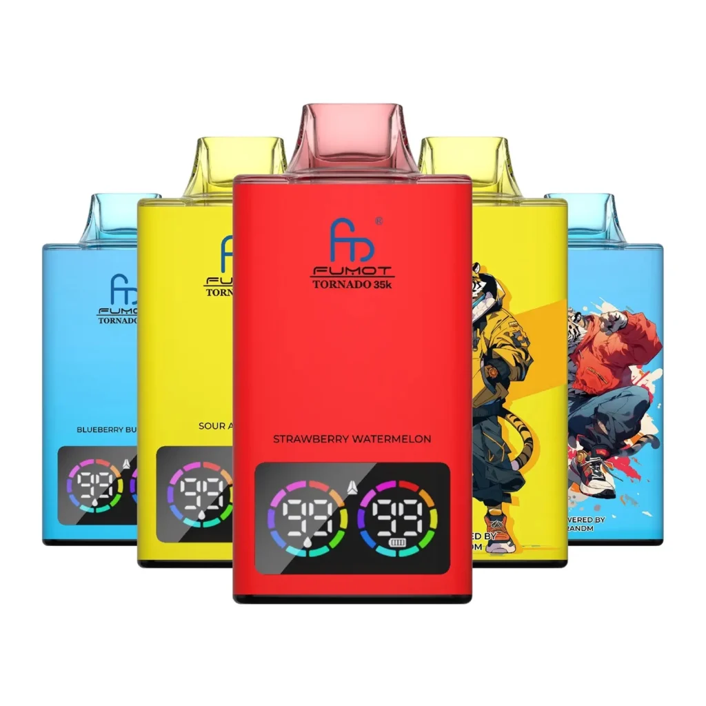 Fumot Tornado 35K disposable vape with smart screen and RGB lights