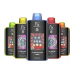 Fumot Tornado 25000 disposable vape with 1.77-inch touch screen and dual mesh coil