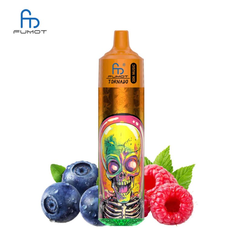 Fumot Tornado 30000 Blueberry Raspberry vape with Bluetooth music sync