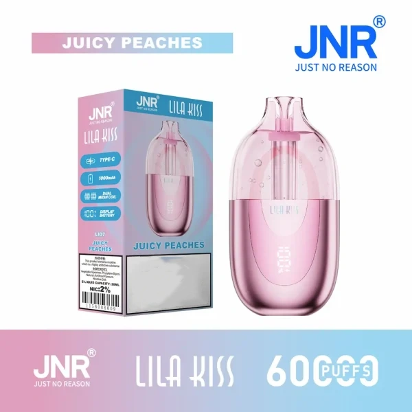 JNR Lila Kiss 60000 Puffs juicy peaches Vape Australia